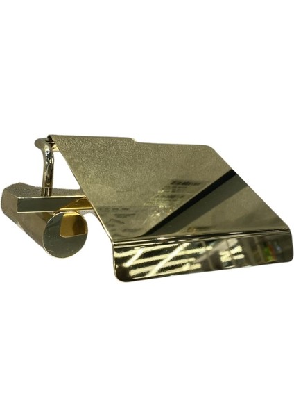 Pıvot Kapaklı Tuvalet Kağıtlığı Altın 63X137X161 mm