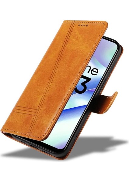 Kredi Kartı Yuvası ile Realme C33 Ayrılabilir Siyah Bilezik Için Filp Durumda (Yurt Dışından)