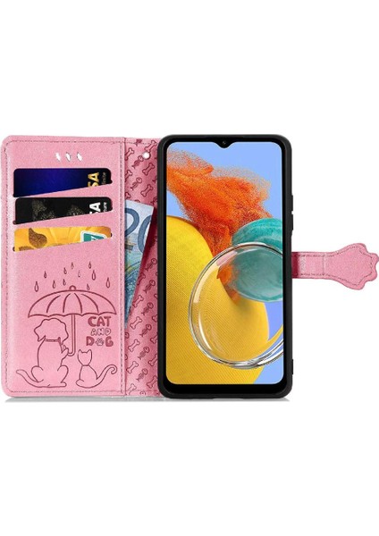 Samsung Galaxy M14 5g Karikatür Hayvanlar Için Kılıf Deri Kılıf Kapak Çevirin (Yurt Dışından)