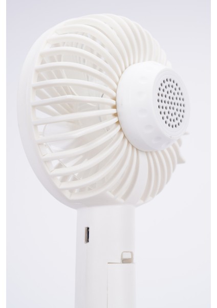 Fontastic Mini Fan YM-388 Hoparlörlü Taşınabilir Şarjlı Beyaz 1200 Mah USB Fan Klima Smart Klima Pc