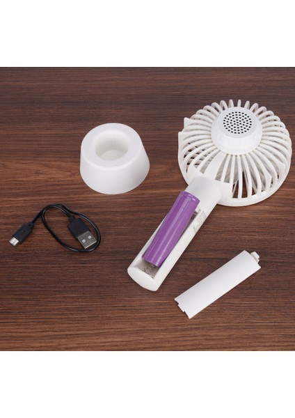 Fontastic Mini Fan YM-388 Hoparlörlü Taşınabilir Şarjlı Beyaz 1200 Mah USB Fan Klima Smart Klima Pc