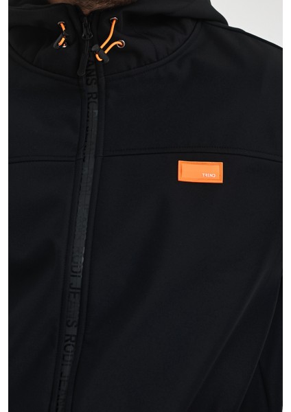 Erkek Kapşunlu Fermuarlı Softshell Mont 6044-1