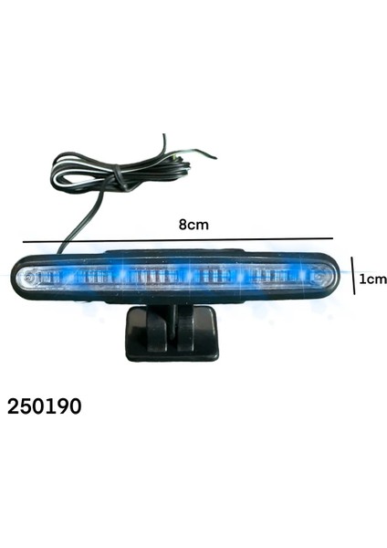 12 Volt 2 Adet 5 Ledli LED Lamba Ince Tip Mavi