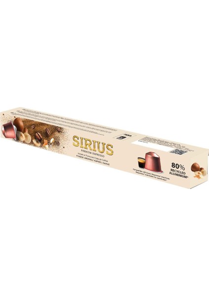 Sirius Premium Fındık Aromalı Kapsül Kahve (Nespresso Uyumlu) - 10 Adet