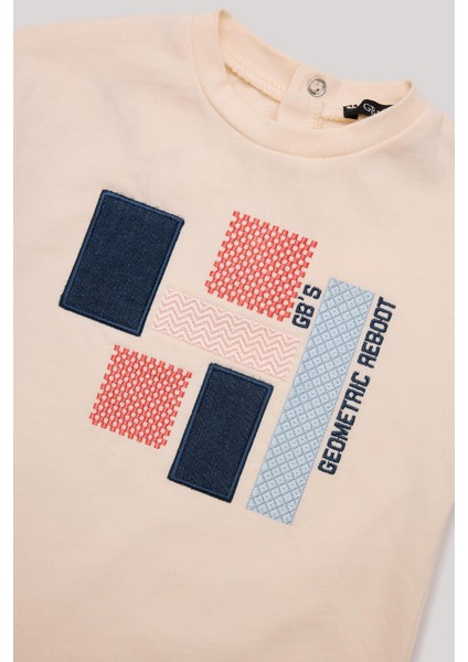 Bg Store Erkek Bebek Ekru T-Shirt