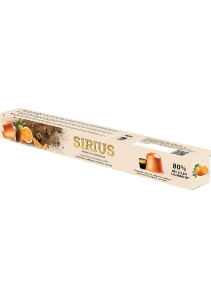Sirius Premium Portakal Aromalı Kapsül Kahve (Nespresso Uyumlu) - 10 Adet