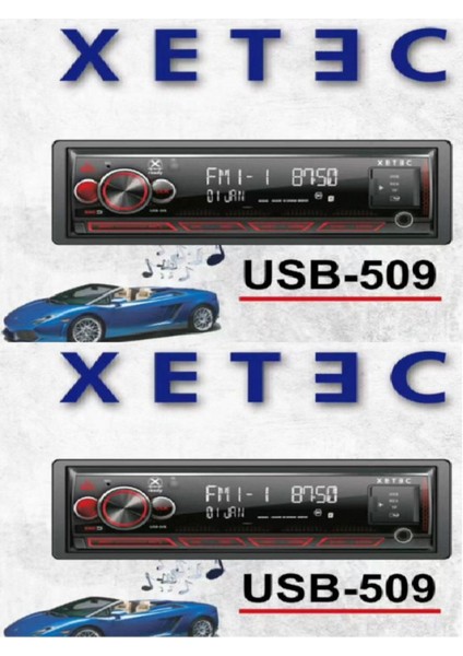 USB-509 USB -Bluetoothmp3- Radyo Çalar Oto Teyp Enerji Oto Power ( 3 Anfi Çıkışlı )