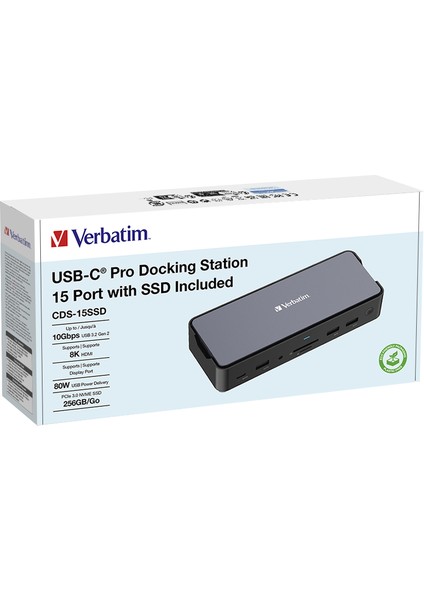 Usb-C Pro Docking Station 15 Port 256GB SSD Dahil CDS-15SSD