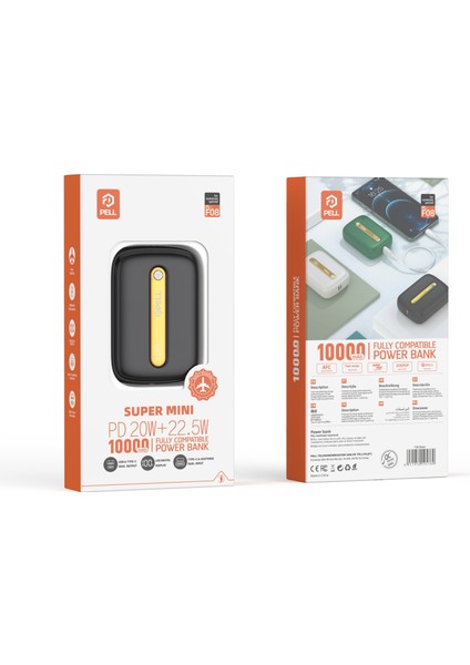 F08 Süper Mini 10.000 Mah 22.5 W Pd 20W Turbo Hızlı Powerbank
