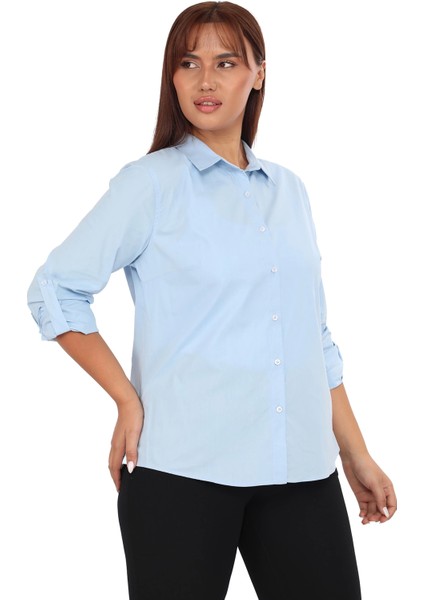 Cotton Klasik Büyük Beden Ofis Gömlek