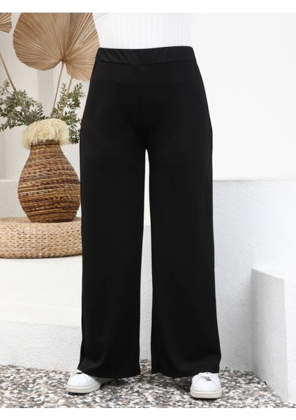 Kadın Büyük Beden Beli Lastikli Yüksek Bel Esnek Burgu Pantolon modelleri