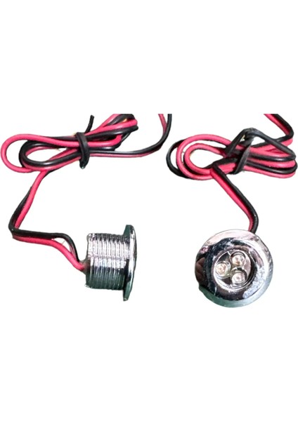 2 Adet 12 Volt Göme Kırmızı 3 Ledli Lamba Metal Kasa modelleri