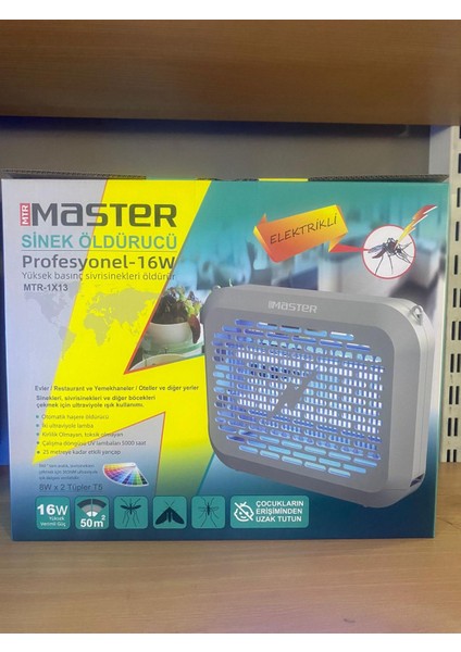 MTR-1X13 Sinek Öldürücü Kovucu Cız Cihazı 16W Beyaz Siyah