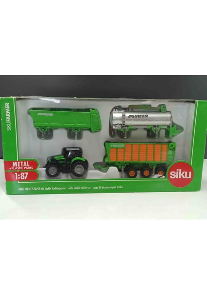 1:87 Komple Metal Traktör Set Tarım Set