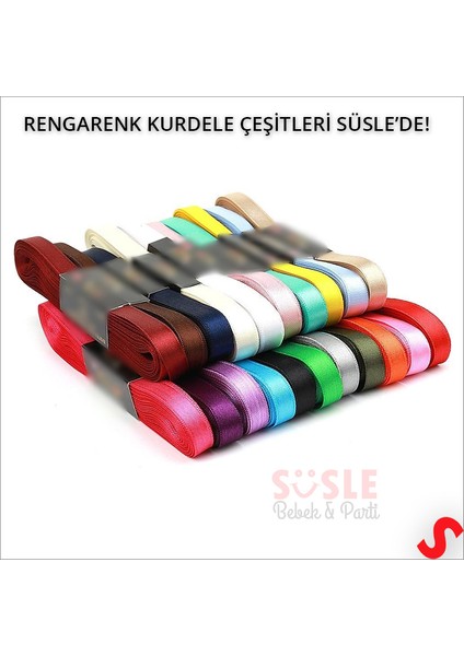 Saten Kurdele, 2cm x 10MT - Mavi modelleri