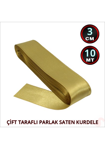 Saten Kurdele, 3cm x 10MT - Altın fiyatları