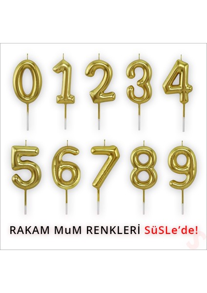 9 Rakam Altın Mum modelleri
