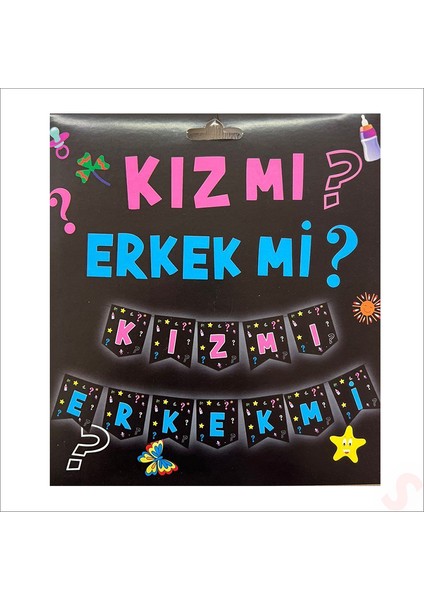 Cinsiyet Belirleme Partisi, Kız Mı? Erkek Mi? Banner - 1,90mt