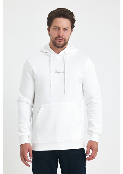 3 İp Şardonlu Kapuşonlu Baskılı Cepli Sweatshirt 5281