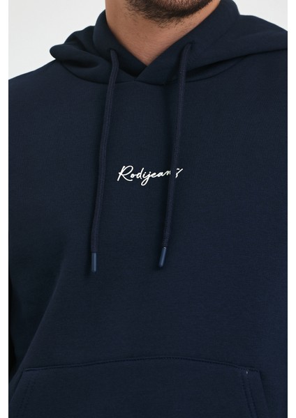 3 İp Şardonlu Kapuşonlu Baskılı Cepli Sweatshirt 5281 modelleri