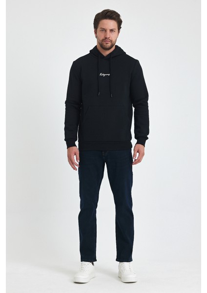 3 İp Şardonlu Kapuşonlu Baskılı Cepli Sweatshirt 5281 indirimleri