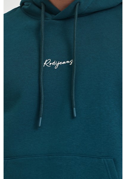 3 İp Şardonlu Kapuşonlu Baskılı Cepli Sweatshirt 5281