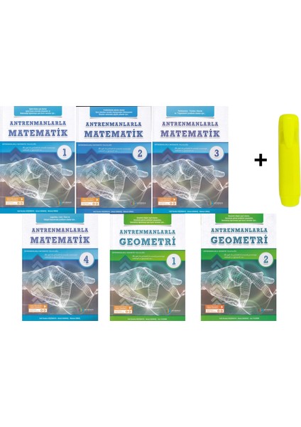 Antrenman Yayıncılık TYT AYT Antrenmanlarla Matematik - Antrenmanlarla Geometri 6'lı Set + Fosforlu Kalem