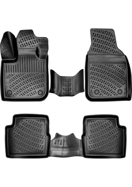 Rizline 3D Oto Paspas Siyah Renk Fiat 500L 2012 - 2017 ile Uyumlu