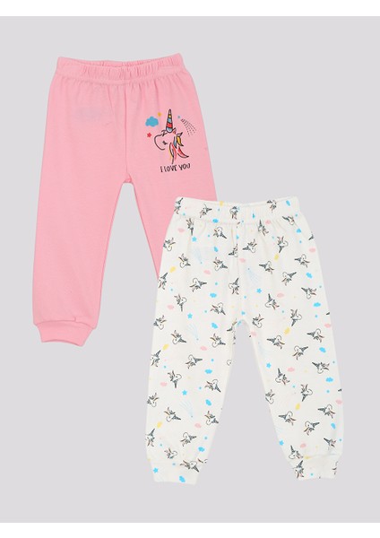 Basic Unicorn Desenli 2li Patiksiz Alt Kız Bebek 3 Ay-3 Yaş