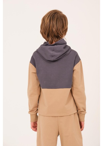 Unisex Çocuk Aksesuar Garni Detaylı Sweatshirt - Antrasit modelleri