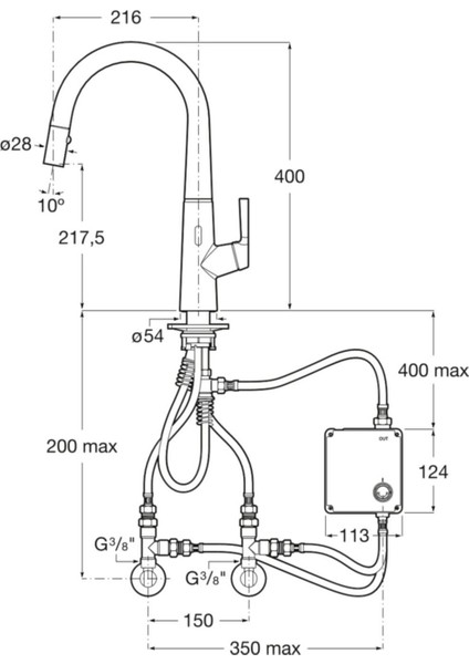 Syra-E Fotoselli Pull-Down Eviye Bataryası A5A8A2AC00