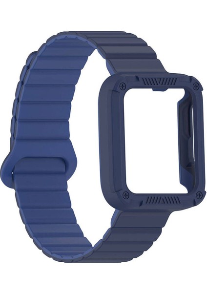Xiaomi Redmi Watch 1 Kordon Kayış Silikon Kasa Korumalı Strap Mıknatıslı KRD-105