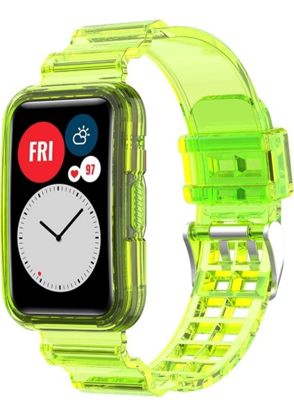 Huawei Watch Fit 2 Kordon Kayış Silikon Transparent
