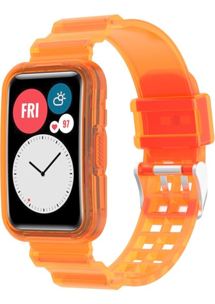 Huawei Watch Fit 2 Kordon Kayış Silikon Transparent