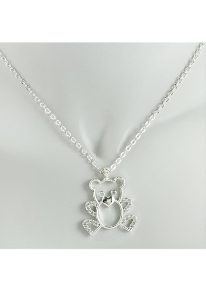 Ayıcık Zirkon Taşlı Trend Kolye