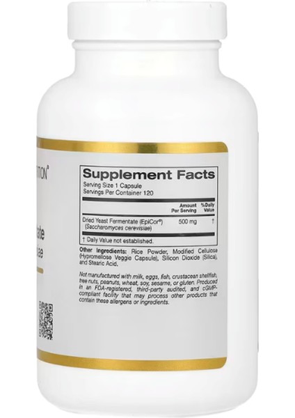 Epicor Dried Yeast Fermentate 500 Mg 120 Veggie Capsul usa Menşei 3660 fiyatları