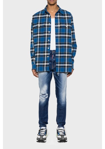 Streç Pamuklu Skinny Fit Jeans Erkek Kot Pantolon S74LB1452 S30663 470