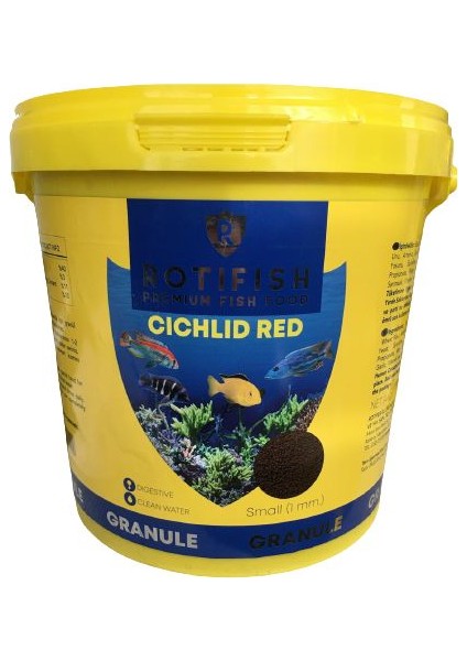 Cichlid Red Granule Small (Etçil – 1mm) 4kg