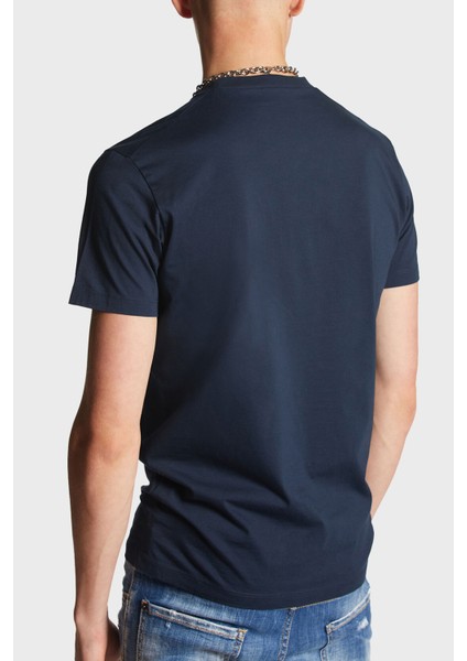 Logolu Pamuklu Bisiklet Yaka T-Shirt Erkek T-Shirt S74GD0946 S23009 478 fiyatları