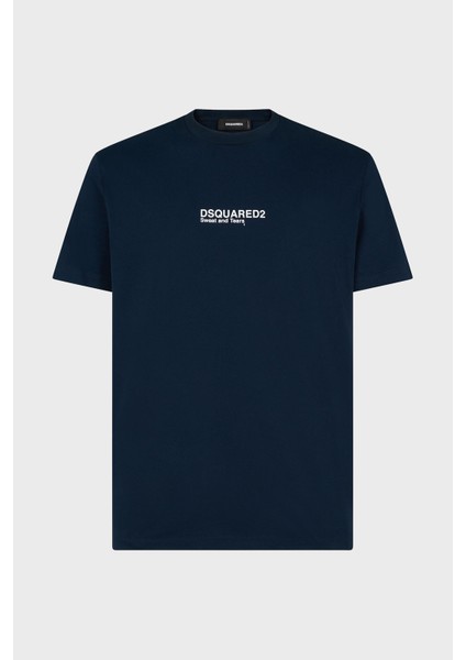 Logolu Pamuklu Bisiklet Yaka T-Shirt Erkek T-Shirt S74GD0946 S23009 478 fırsatları