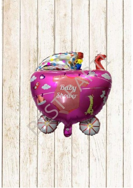 Bebek Puset Folyo Balon Pembe
