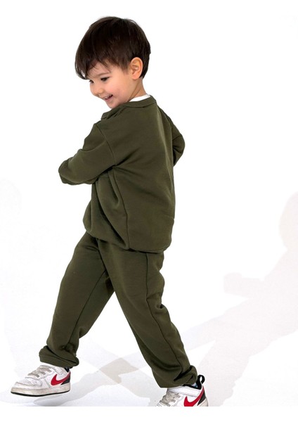 Oversize Üç Iplik Mevsimlik Çocuk Eşofman Takım(Şardonsuz)