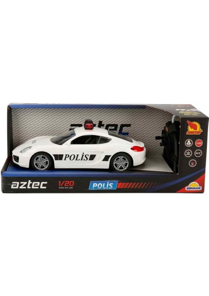 Suncon 1:20 Uzaktan Kumandalı Suncon Işıklı Polis Arabası 21 cm 33012 Beyaz Porce fiyatları