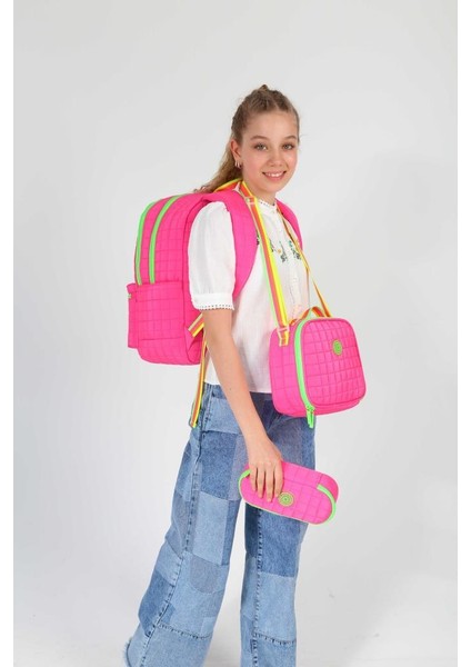 Quilted Sırt Çantası Pink K1771 fırsatları