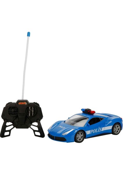Suncon 1:20 Uzaktan Kumandalı Suncon Işıklı Polis Arabası 21 cm 33012 Mavi Ferrari