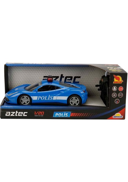Suncon 1:20 Uzaktan Kumandalı Suncon Işıklı Polis Arabası 21 cm 33012 Mavi Ferrari modelleri