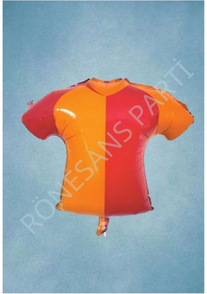Tarafta Futbol Temalı Sarı-Kırmızı Forma Folyo Balon
