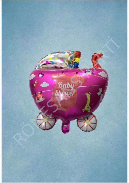 Bebek Puset Folyo Balon Pembe