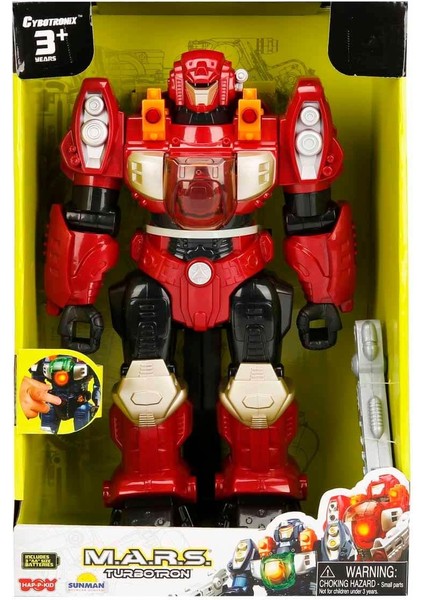 M.a.r.s. Sesli ve Işıklı Yürüyen Turbotron Robot 30 cm 06175 Kırmızı