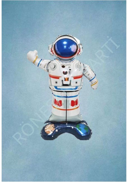 Uzay Ayaklı Astronot Folyo Balon
